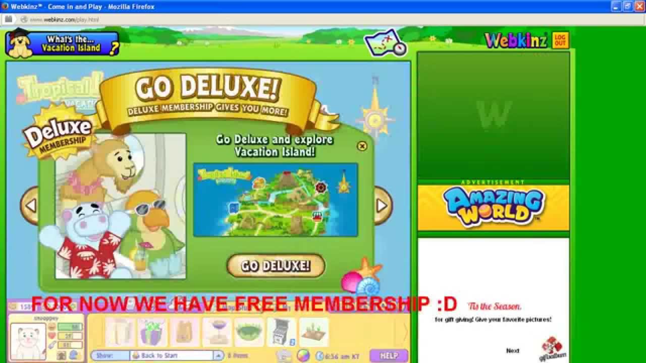 Webkinz games for free